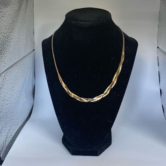 Vermeil Gold 3 Strand 18” Necklace - Picture 8 of 8